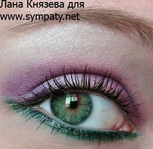 макияж зеленых глаз
