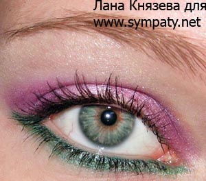 макияж зеленых глаз