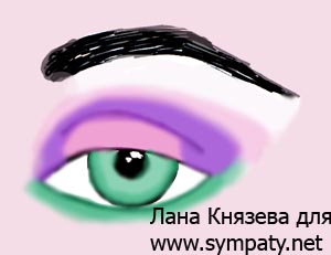схема макияжа глаз