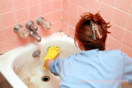 как очистить известковый налет в ванной